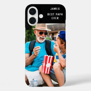 Bester Papa je Ihren eigenen Foto Individuelle Nam iPhone 16 Plus Hülle