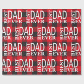 Bester Papa je Lumberjack Karo rot und schwarz Geschenkpapier (Flach)