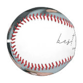 Bester Papa je modernes Drehbuch 2 Foto Baseball (Vorderseite Links)