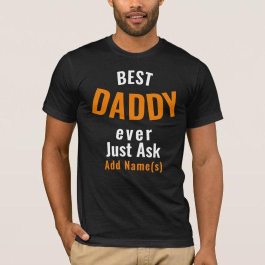 Bester Papa je. Personalisieren des T - Shirt (Vorderseite)