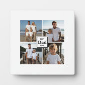 Bester Papa je personalisiert 4 Fotovorlagen Fotoplatte (Vorderseite)