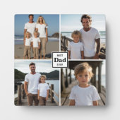 Bester Papa je personalisiert 4 Fotovorlagen Fotoplatte (Vorderseite)