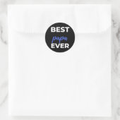 Bester Papa je Runder Aufkleber (Tasche)