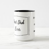 Bester Papa je - Sonderbotschaft zwei Töne Tasse (Zentrum)