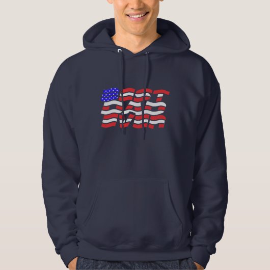 Bester Papa je US-Flagge Hoodie (Vorderseite)