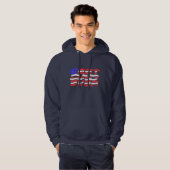 Bester Papa je US-Flagge Hoodie (Vorne ganz)