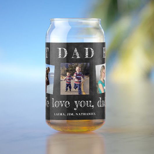 Bester Papa je Vatertag Foto Collage Dosenglas