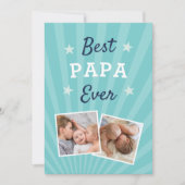 Bester Papa je | Vatertag Foto Karte (Vorderseite)