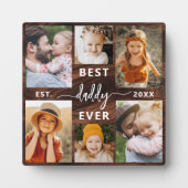 Bester Papa je - Vatertag Holzfoto Collage Fotoplatte (Vorderseite)