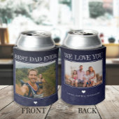 Bester Papa je wir Liebe Sie personalisiert 2 Foto Dosenkühler