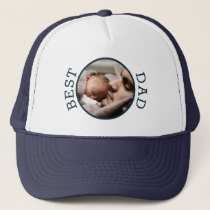 Bester Papa-Kreis Individuelles Foto-Geschenk für Truckerkappe