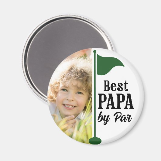 Bester Papa laut Par Foto Golf Flagge Magnet (Vorderseite/Rückseite)