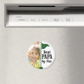 Bester Papa laut Par Foto Golf Flagge Magnet (In Situ (Geschirrspüler))