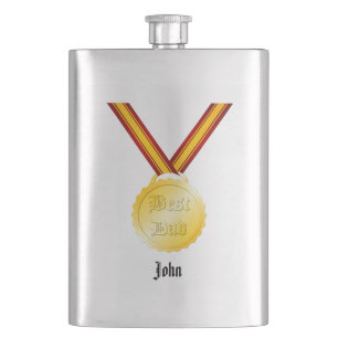 Bester Papa-Medaille zum Vatertag Flachmann