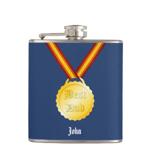 Bester Papa-Medaille zum Vatertag Flachmann