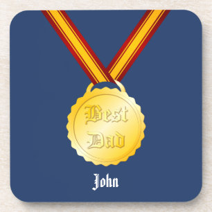 Bester Papa-Medaille zum Vatertag Getränkeuntersetzer