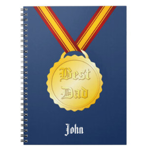 Bester Papa-Medaille zum Vatertag Notizblock