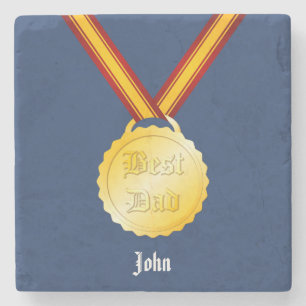 Bester Papa-Medaille zum Vatertag Steinuntersetzer