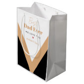 Bester Papa Mittlere Geschenktüte (Rückseite Schrägansicht)