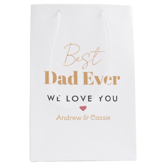 Bester Papa Mittlere Geschenktüte (Vorderseite)