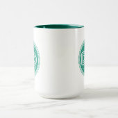 Bester Papa modernes Grün Vatertag Tasse (Zentrum)