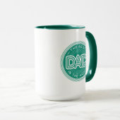 Bester Papa modernes Grün Vatertag Tasse (VorderseiteRechts)