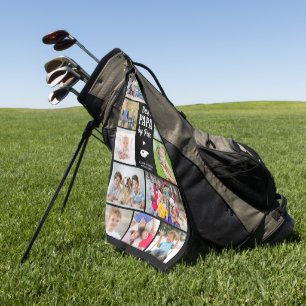 BESTER PAPA NACH PAR 11 Fotocollage Modern Golfhandtuch