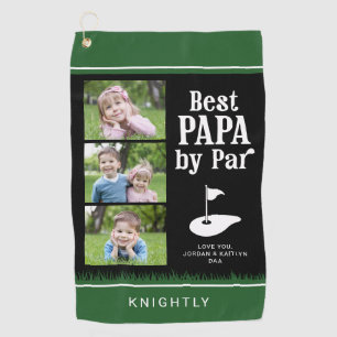 BESTER PAPA NACH PAR 3 Fotos Namen Golfhandtuch