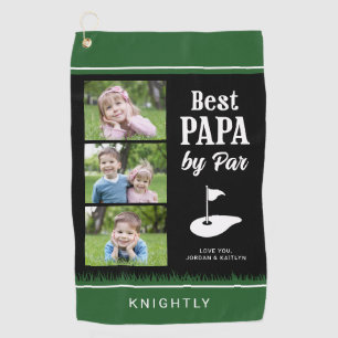 BESTER PAPA NACH PAR 3 Fotos Personalisiert Golfhandtuch