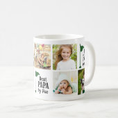 Bester Papa nach Par 7 Foto-Collage Golfer Kaffeetasse (VorderseiteRechts)
