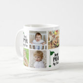 Bester Papa nach Par 7 Foto-Collage Golfer Kaffeetasse (Vorderseite Links)