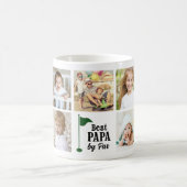 Bester Papa nach Par 7 Foto-Collage Golfer Kaffeetasse (Mittel)
