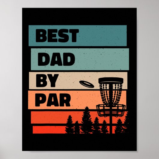Bester Papa nach Par, Disc-Golf-Scheibenwerfer Dis Poster (Vorne)