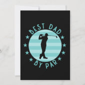 Bester Papa nach Par Golfing Vater Geschenk Karte (Vorderseite)
