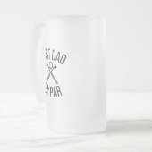 Bester Papa nach Par Mattglas Bierglas (Vorderseite Links)