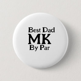 Bester Papa nach Par Monogramm Vater Tag einfache  Button
