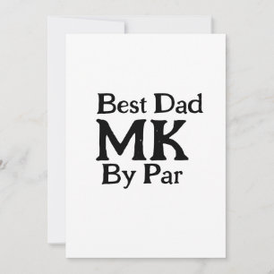 Bester Papa nach Par Monogramm Vater Tag einfache Einladung