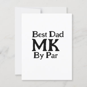 Bester Papa nach Par Monogramm Vater Tag einfache Postkarte