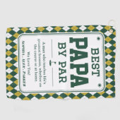 Bester Papa nach Par Personalized Golf Handtuch Ge (Horizontal)