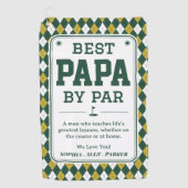 Bester Papa nach Par Personalized Golf Handtuch Ge (Vorderseite)