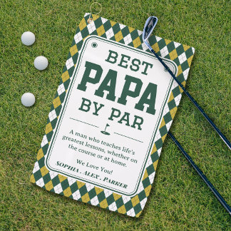 Bester Papa nach Par Personalized Golf Handtuch Ge
