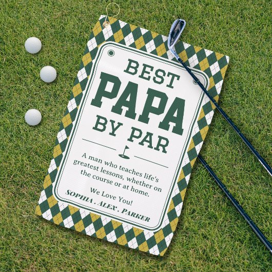 Bester Papa nach Par Personalized Golf Handtuch Ge