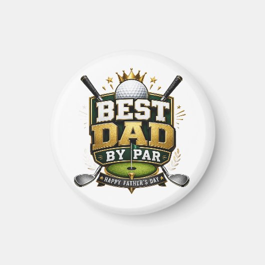 „Bester Papa nach Par“ Thema Magnet (Vorne)