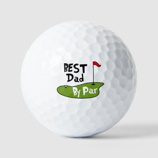Bester Papa nach Par-Vorlage personalisierter Name Golfball (Vorderseite)