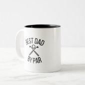 Bester Papa nach Par Zweifarbige Tasse (Vorderseite Links)