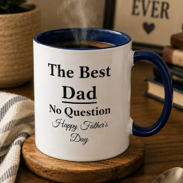 Bester Papa ohne Frage Navy Vatertags Tasse