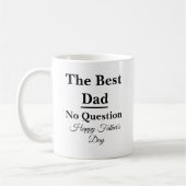 Bester Papa ohne Frage Vatertag Kaffeetasse (Links)