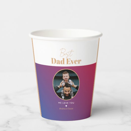 Bester Papa Pappbecher (Rückseite)