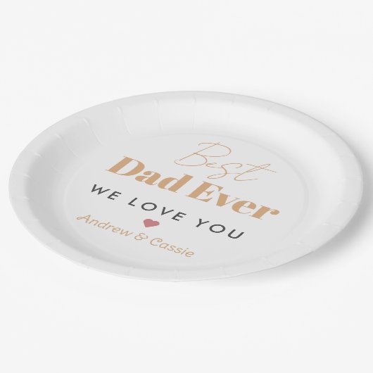 Bester Papa Pappteller (Schrägansicht)