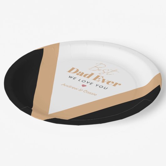 Bester Papa Pappteller (Schrägansicht)